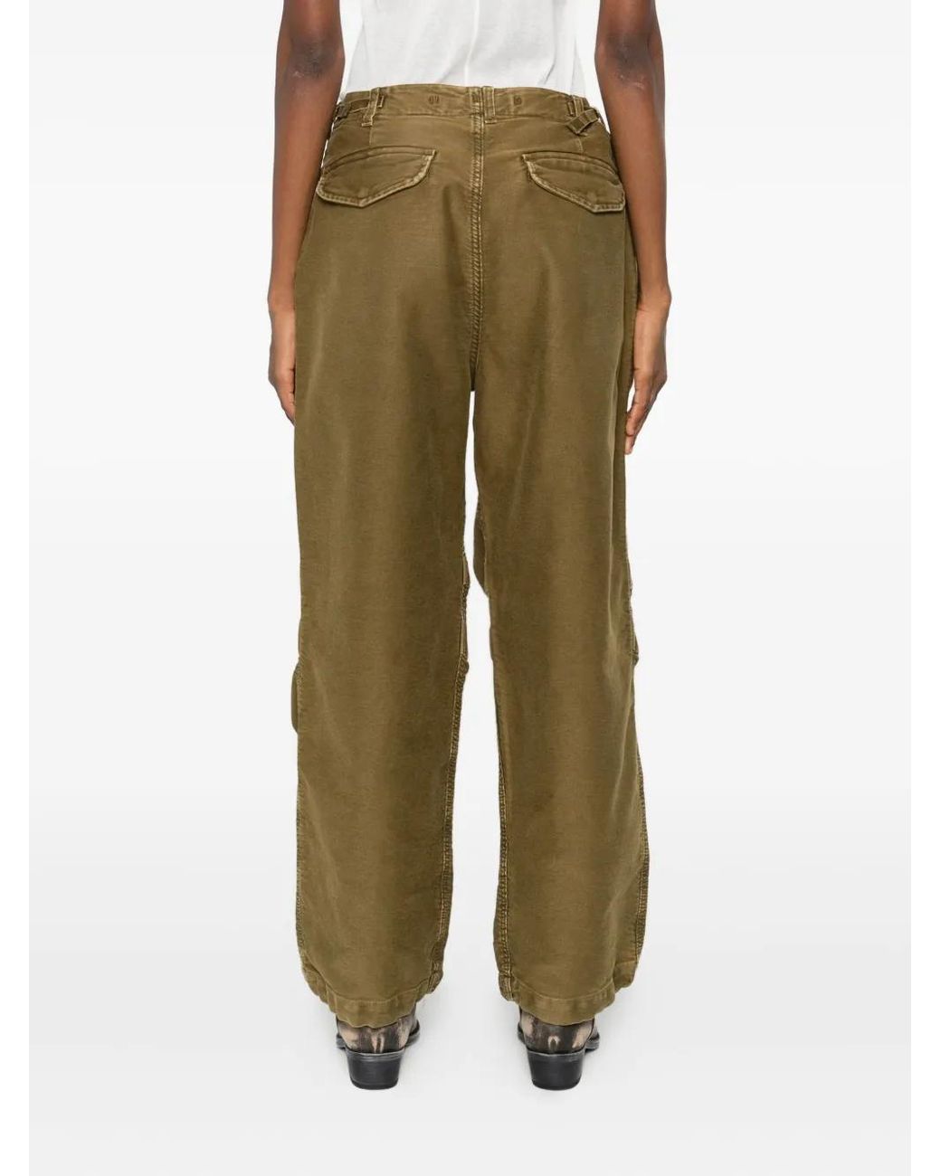 R13 Green Cotton Trousers