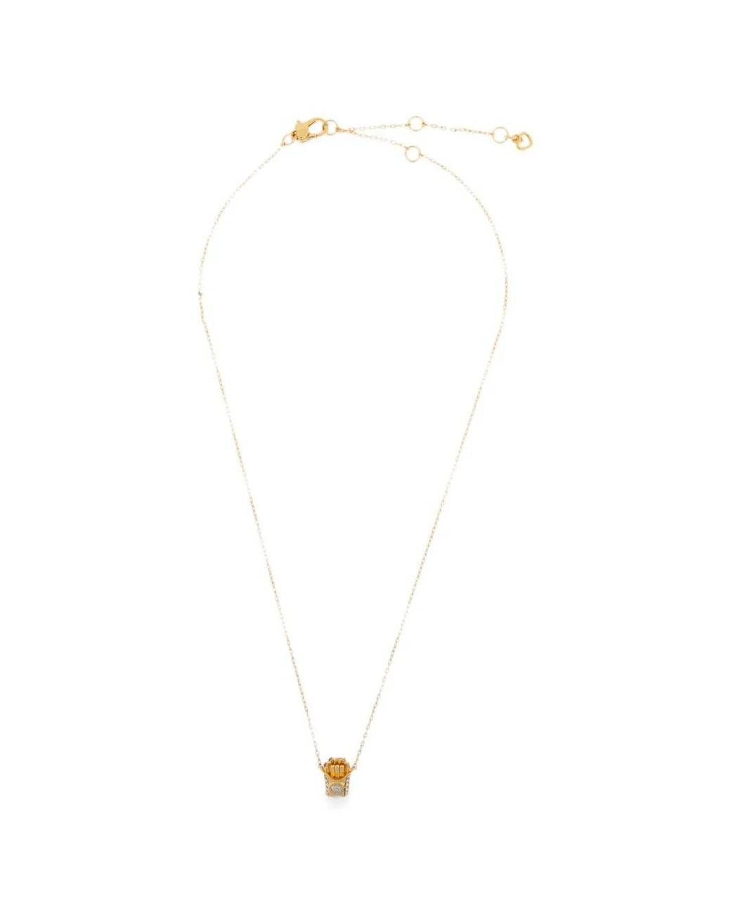 Kate Spade White French-Fries Pendant Necklace