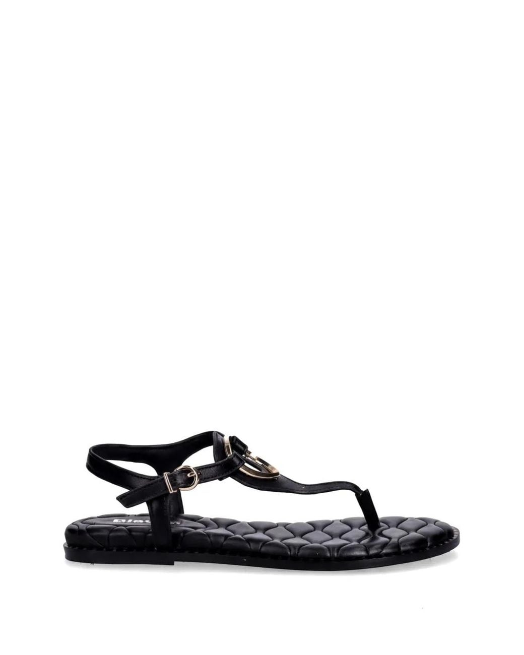 Blauer White Ashley02/Lea Quilted-Footbed Flat Sandals