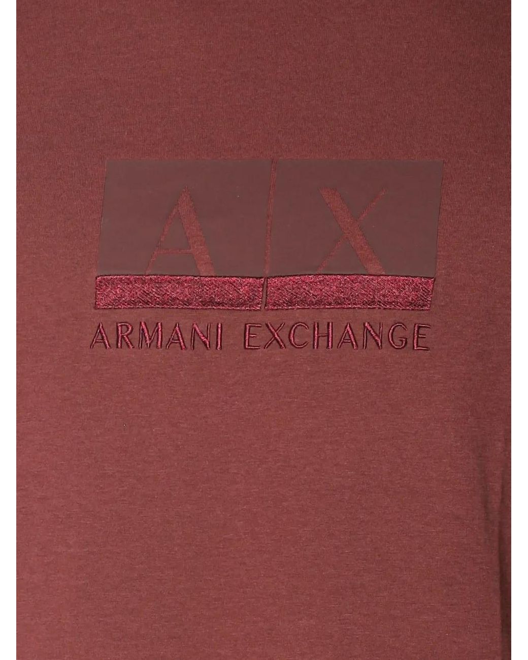 ARMANI EXCHANGE Red Logo-Print T-Shirt for men