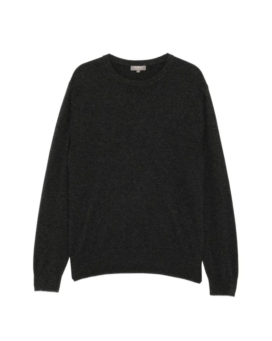 N.Peal Cashmere Black Oxford Jumper for men