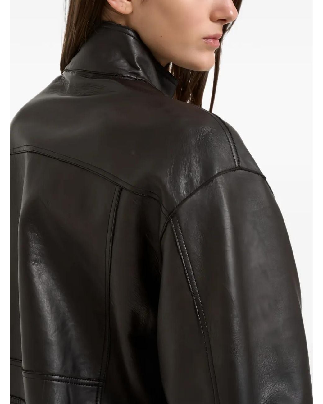The Jack Leathers Black Droite Leather Bomber Jacket