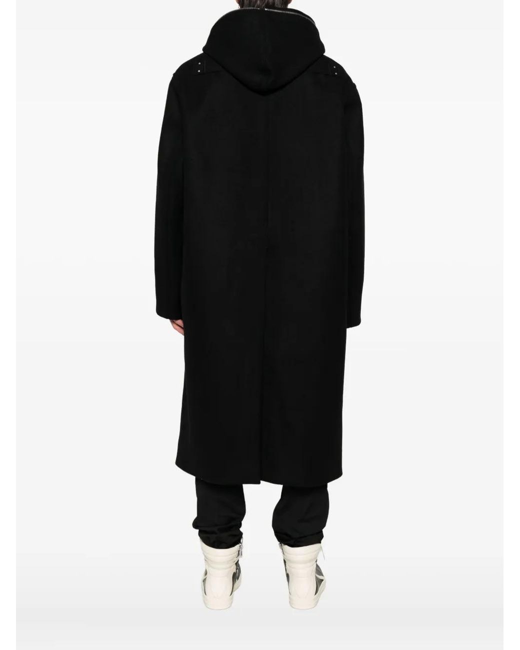 Rick Owens Black "Gimp Mac" Coat Jacket for men