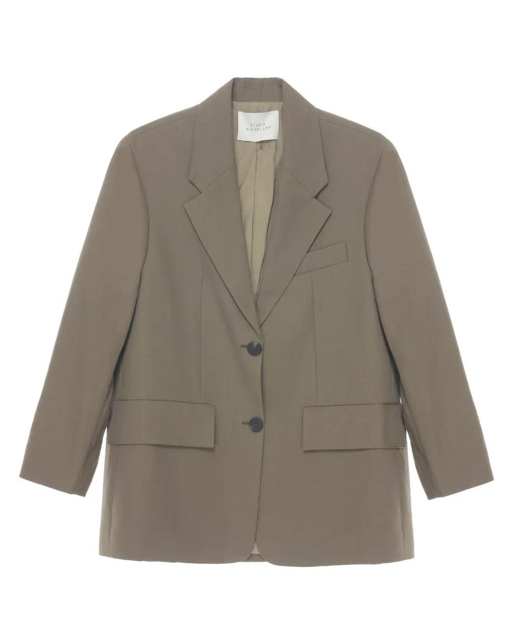 Studio Nicholson Gray Single-Breasted Blazer