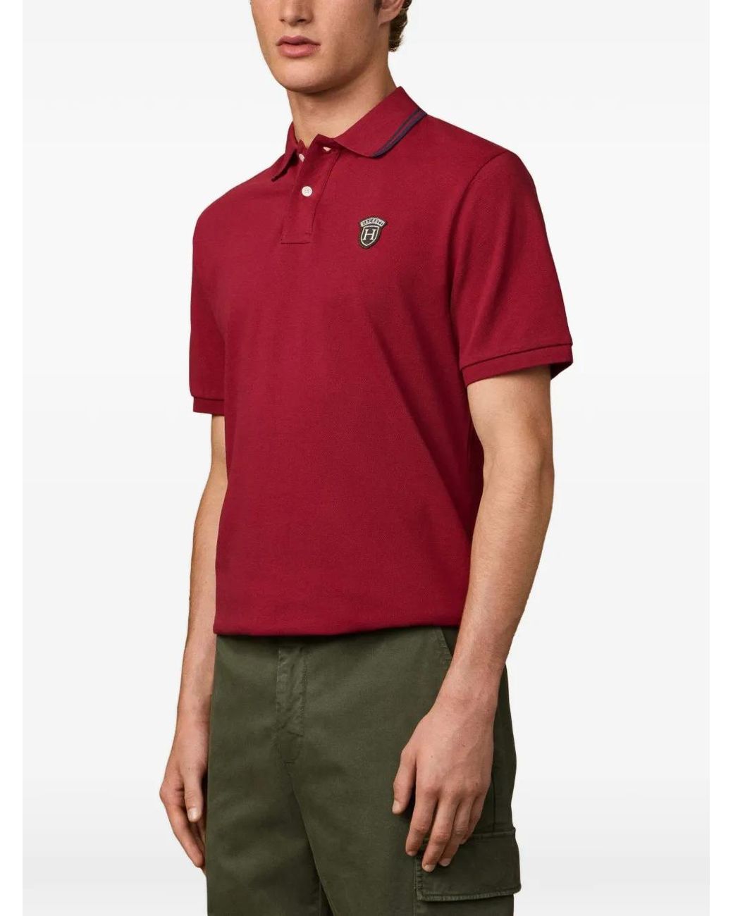 Polo Con Distintivo Hackett de hombre de color Red