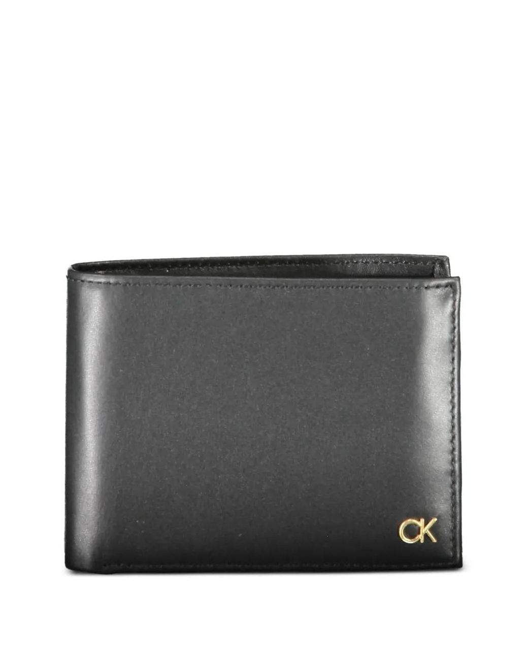 Calvin Klein Gray Logo-Plaque Bifold Wallet for men