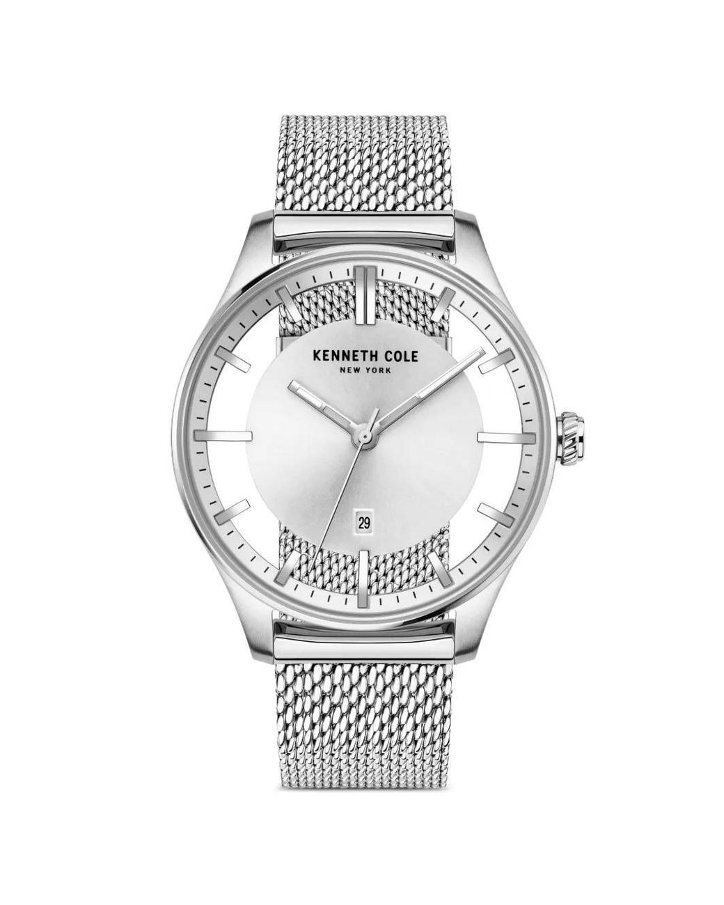 Kenneth Cole Gray Montre À Détail De Logo Mm for men