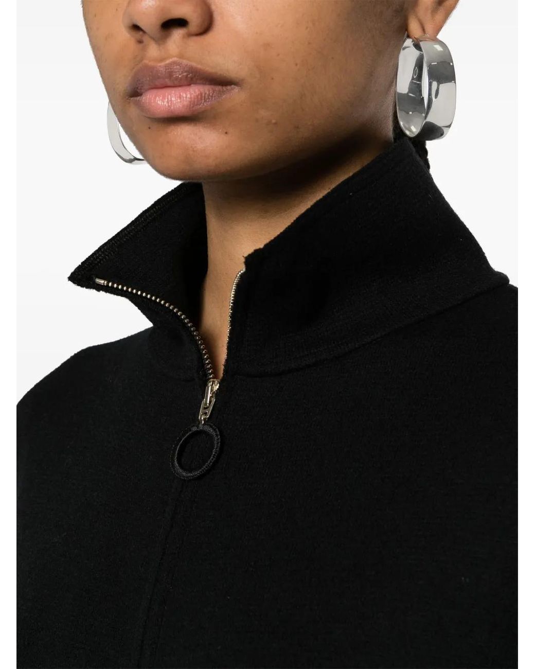 Giorgio Armani Black Long-Sleeve Cardi-Coat