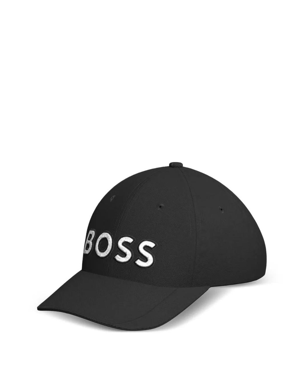 BOSS Logo-Lettering Cap in Black for Men | Lyst UK