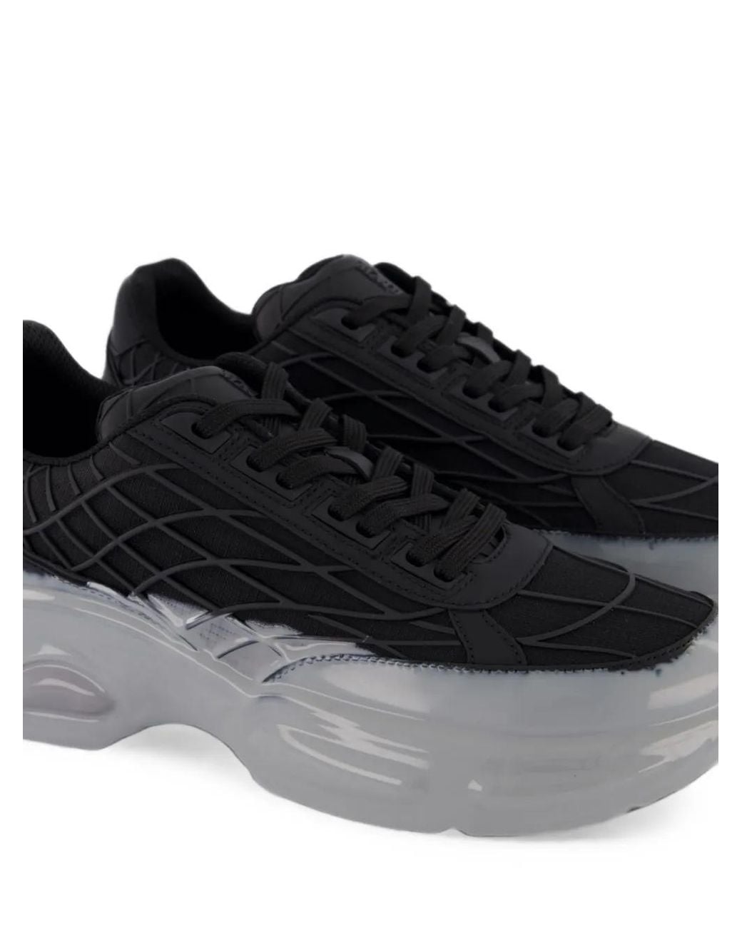 Mallet Black Neptun Dip Mesh Sneakers for men