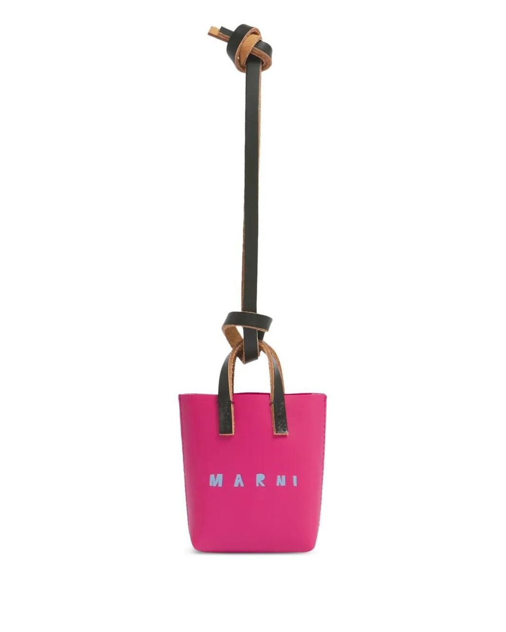 Marni Pink Micro Tote Bag Charm