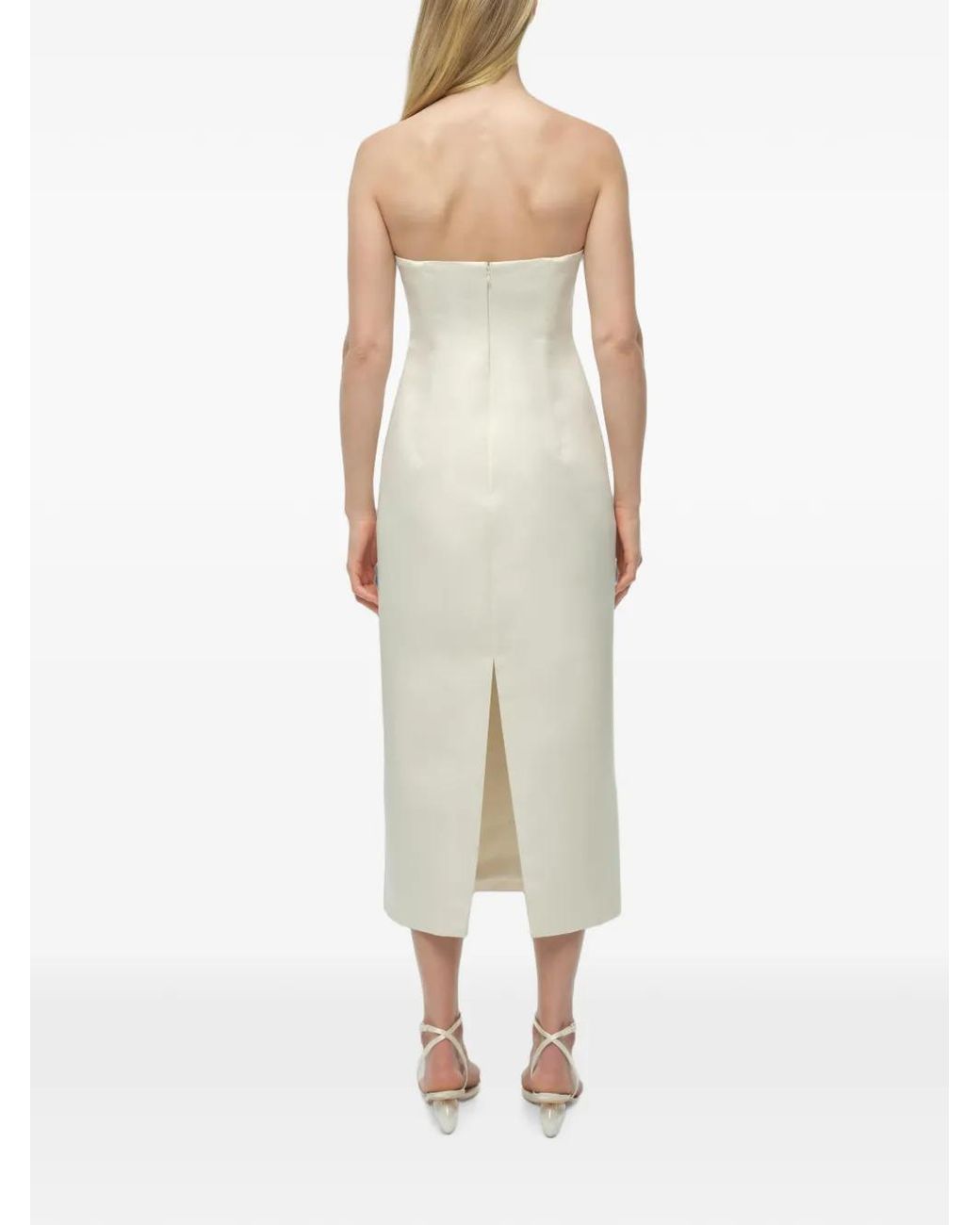 Jonathan Simkhai Enid Bustier Midi-Jurk in het White