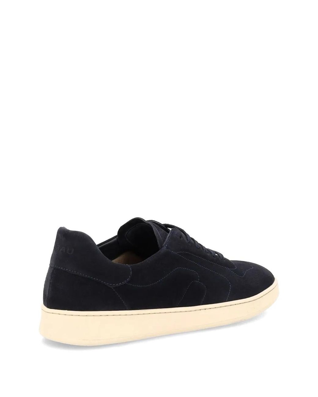 Frau Blue Top-Stitching Suede Sneakers for men