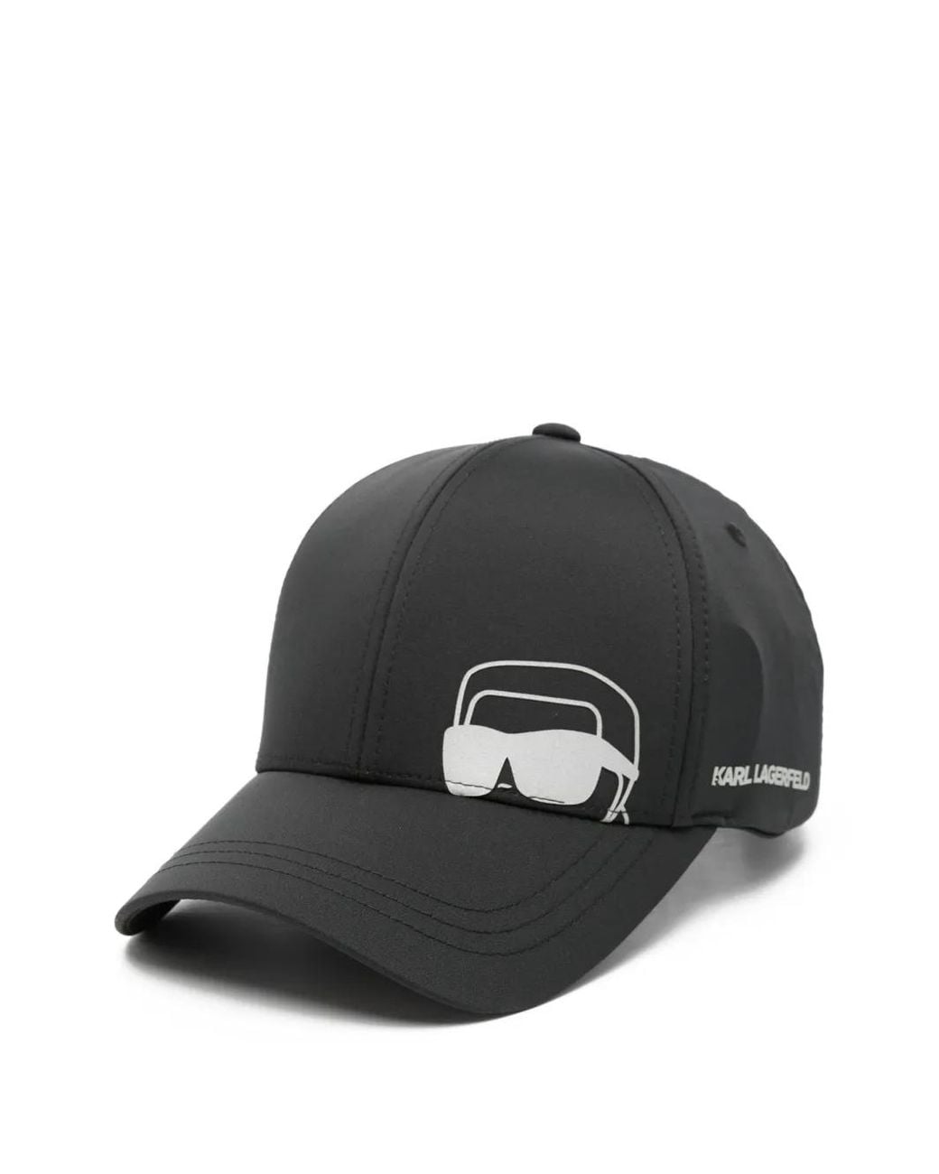 Karl Lagerfeld Black Logo Baseball Cap for men