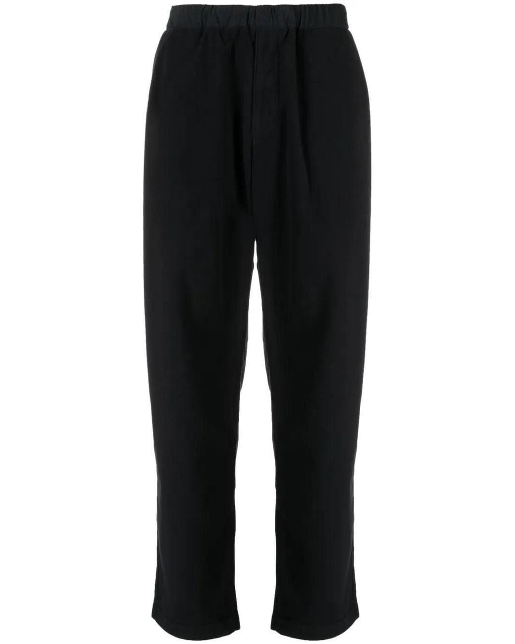 Undercover Black Elasticated-Waist Tapered Trousers for men
