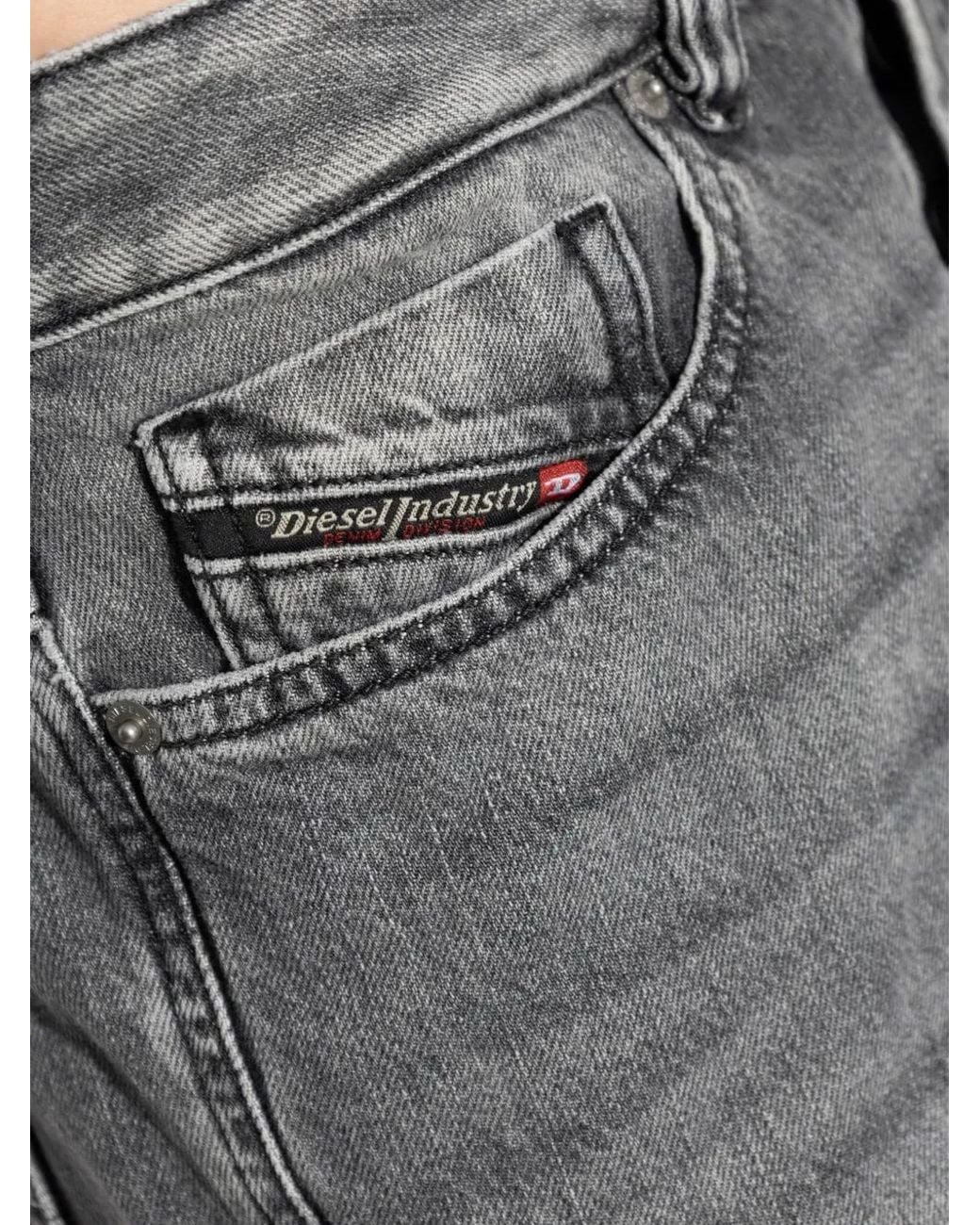 DIESEL Gray 1980 D-Eeper Acid-Wash Jeans for men