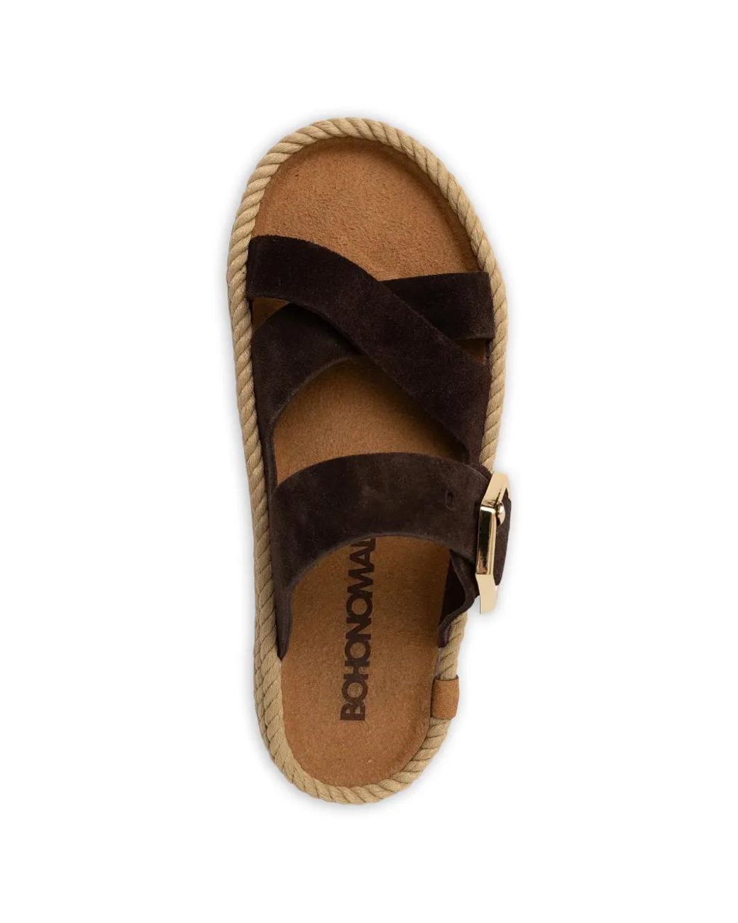 Bohonomad Brown Sevilla Buckle-Fastening Rope-Sole Espadrilles