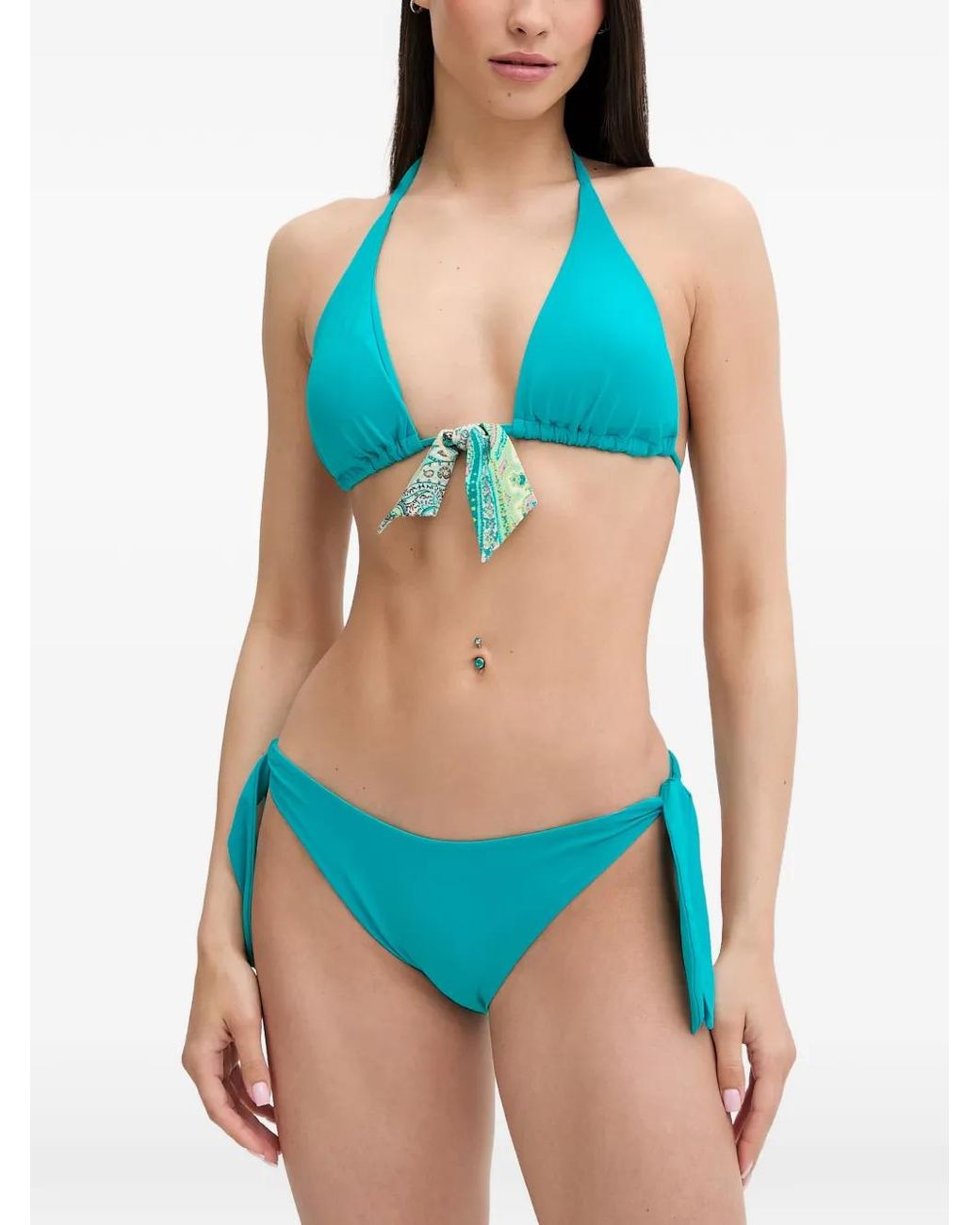 Liu Jo Blue Paisley-Print Halterneck Bikini