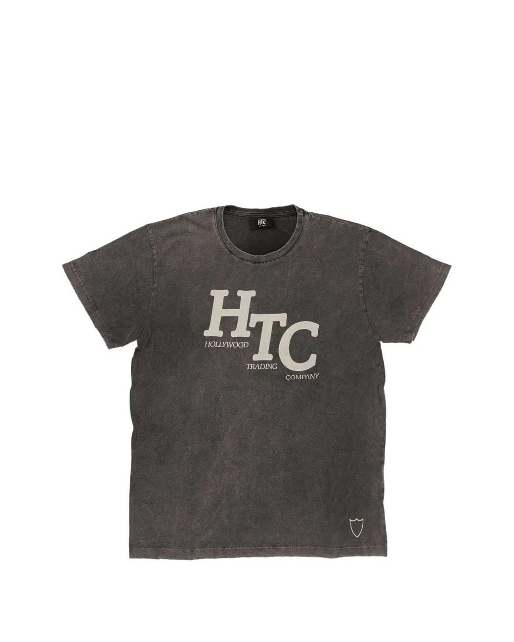 HTC Black Logo-Print Distressed T-Shirt for men