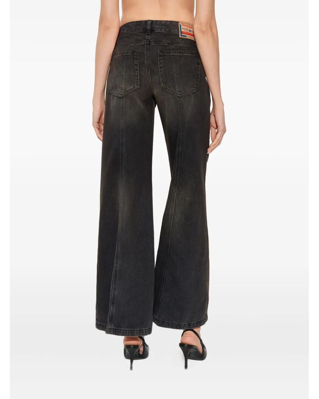 DIESEL Black D-Akii Front-Pockets Jeans