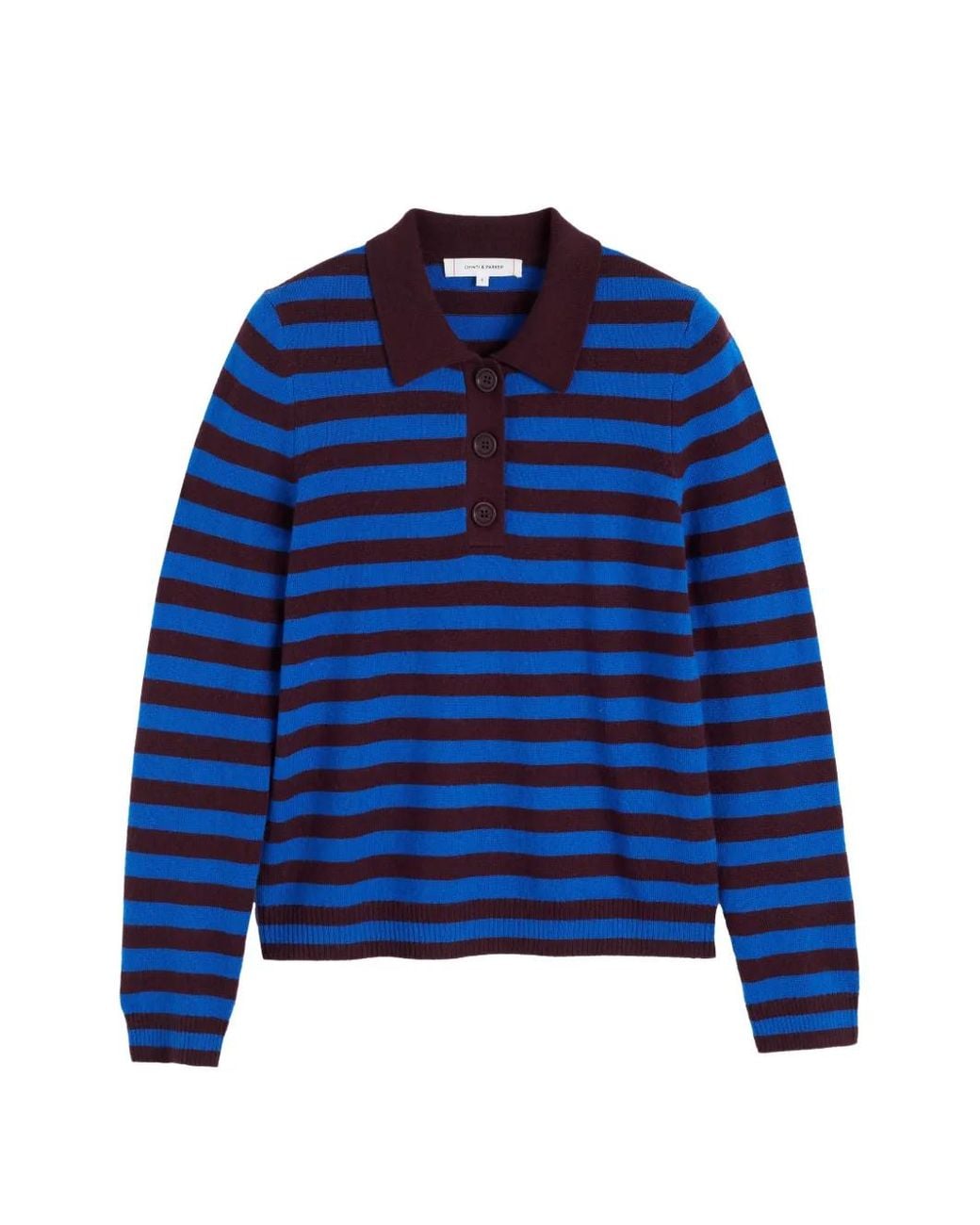 Chinti & Parker Blue Pull Rayé À Col