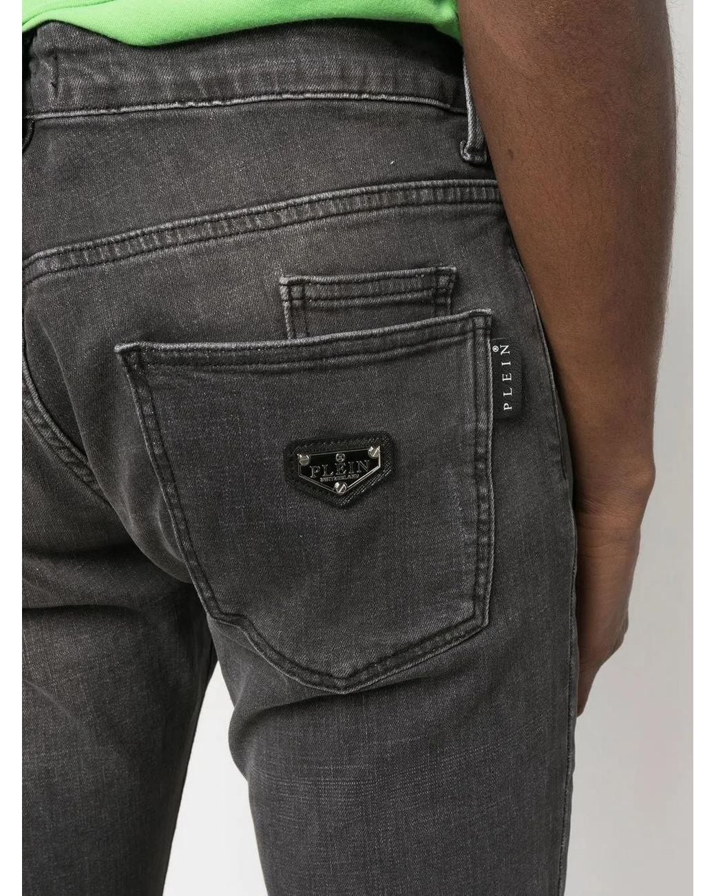 Philipp Plein Gray Straight-Leg Cut Jeans for men