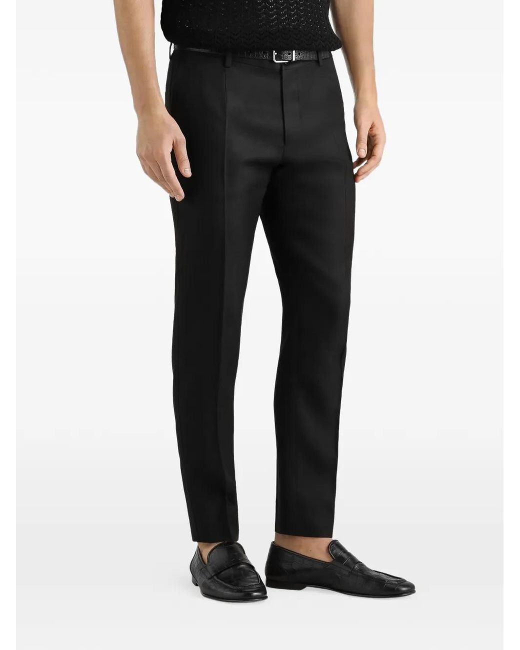 Dolce & Gabbana Black Pantalon En Viscose for men