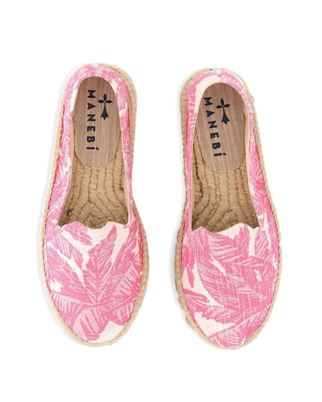 Manebí Pink Floral-Print Espadrille