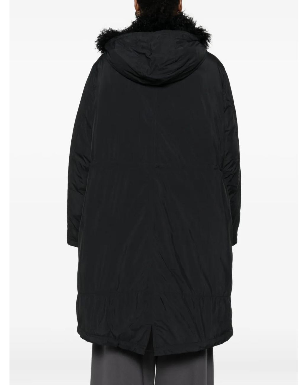 Yves Salomon Black Faux Fur-Trim Jacket