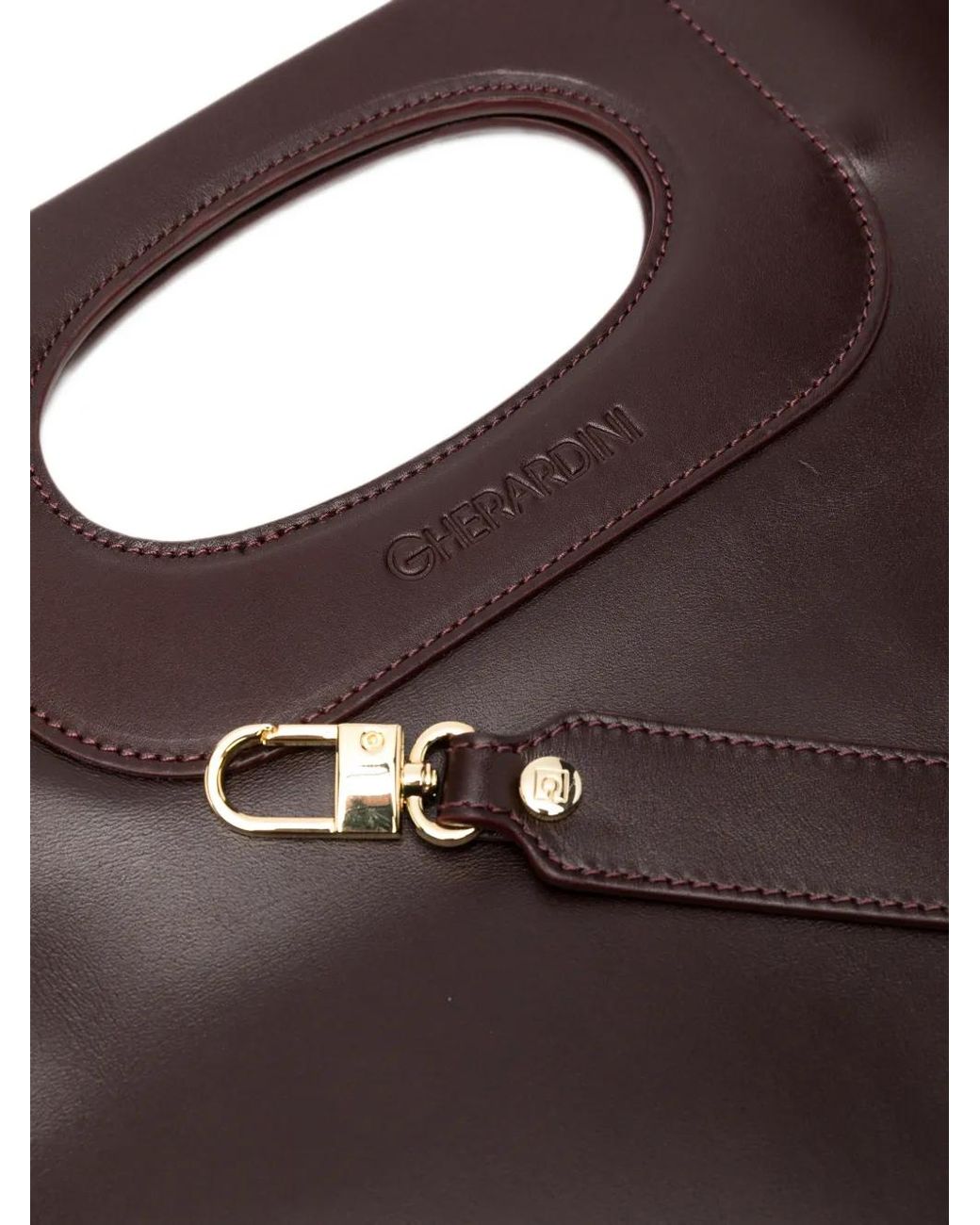 Gherardini Black Cabas Piattina En Cuir