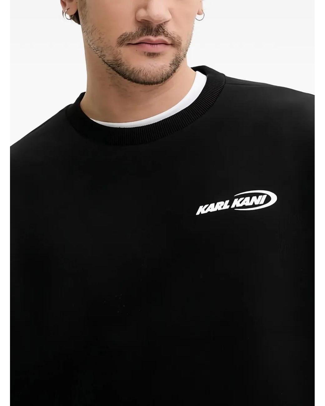 Karlkani Black Long-Sleeve Sweater for men