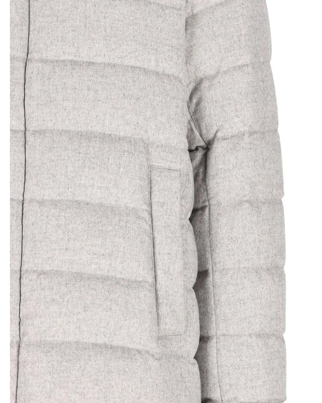 Herno White Quilted Down Coat for men