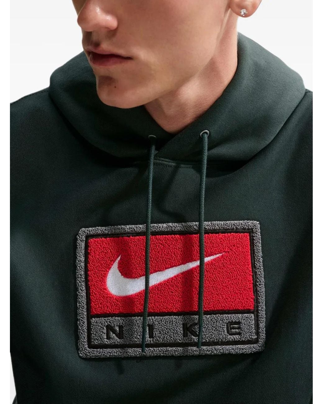 Nike Gray Solo Swoosh Hoodie for men