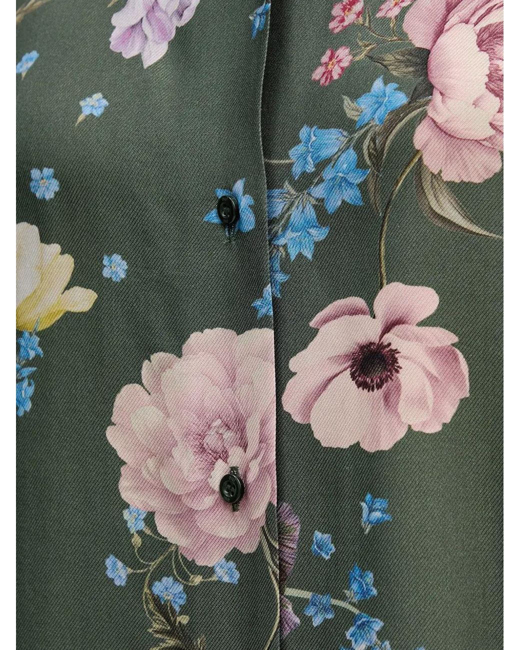 Ouí Green Floral Shirt