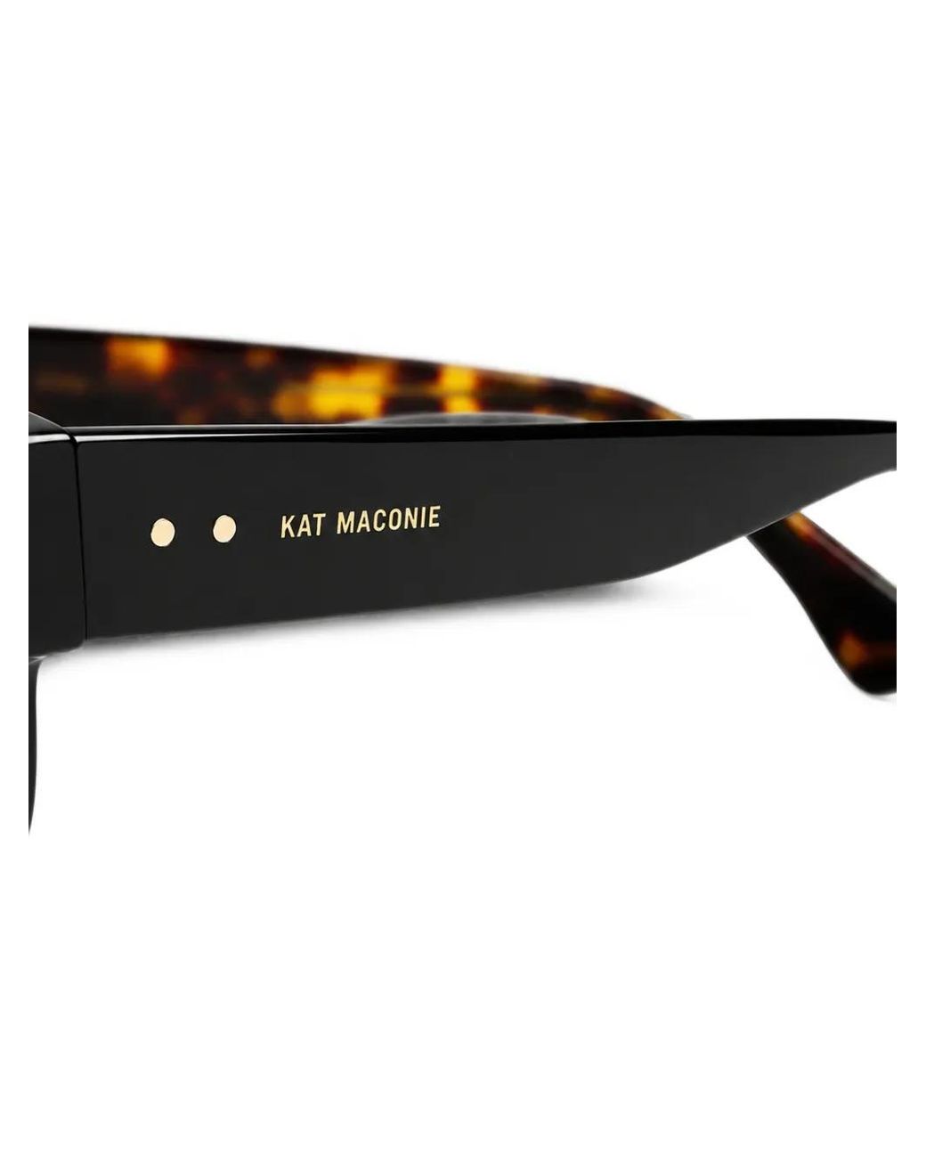 Kat Maconie Black Sora Rectangle-Frame Sunglasses