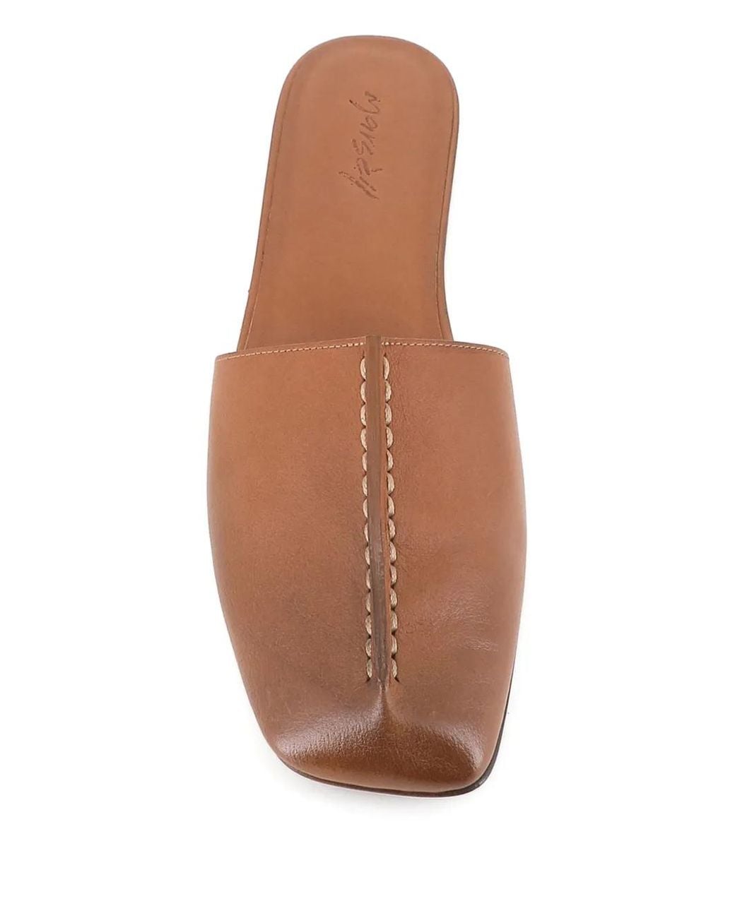 Marsèll Brown Topstitch Mules