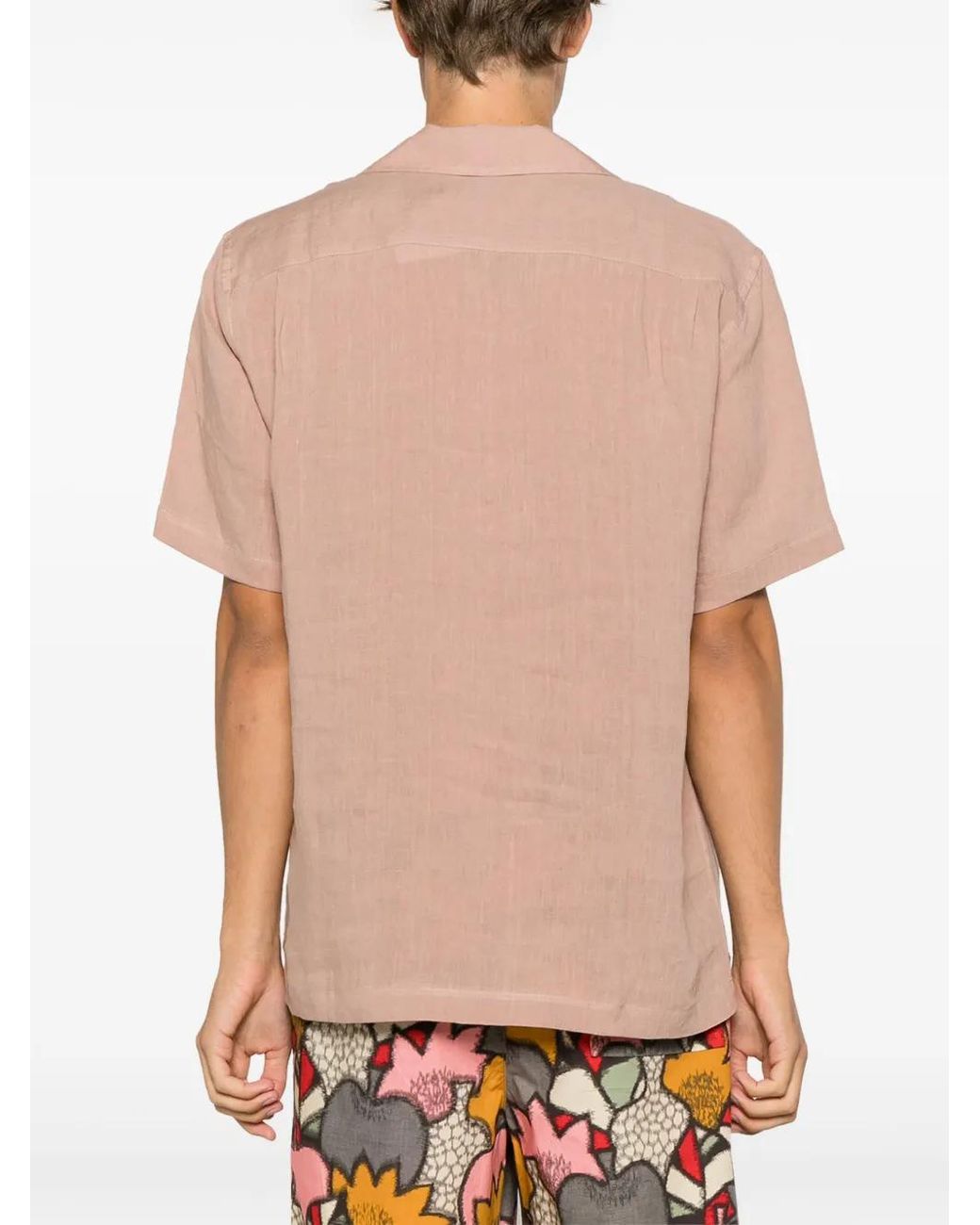 Orlebar Brown Pink Maitan Linen Shirt for men