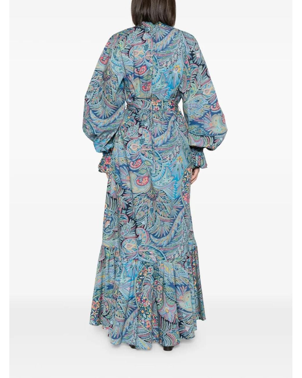 Etro Blue Long Chemisier Dress