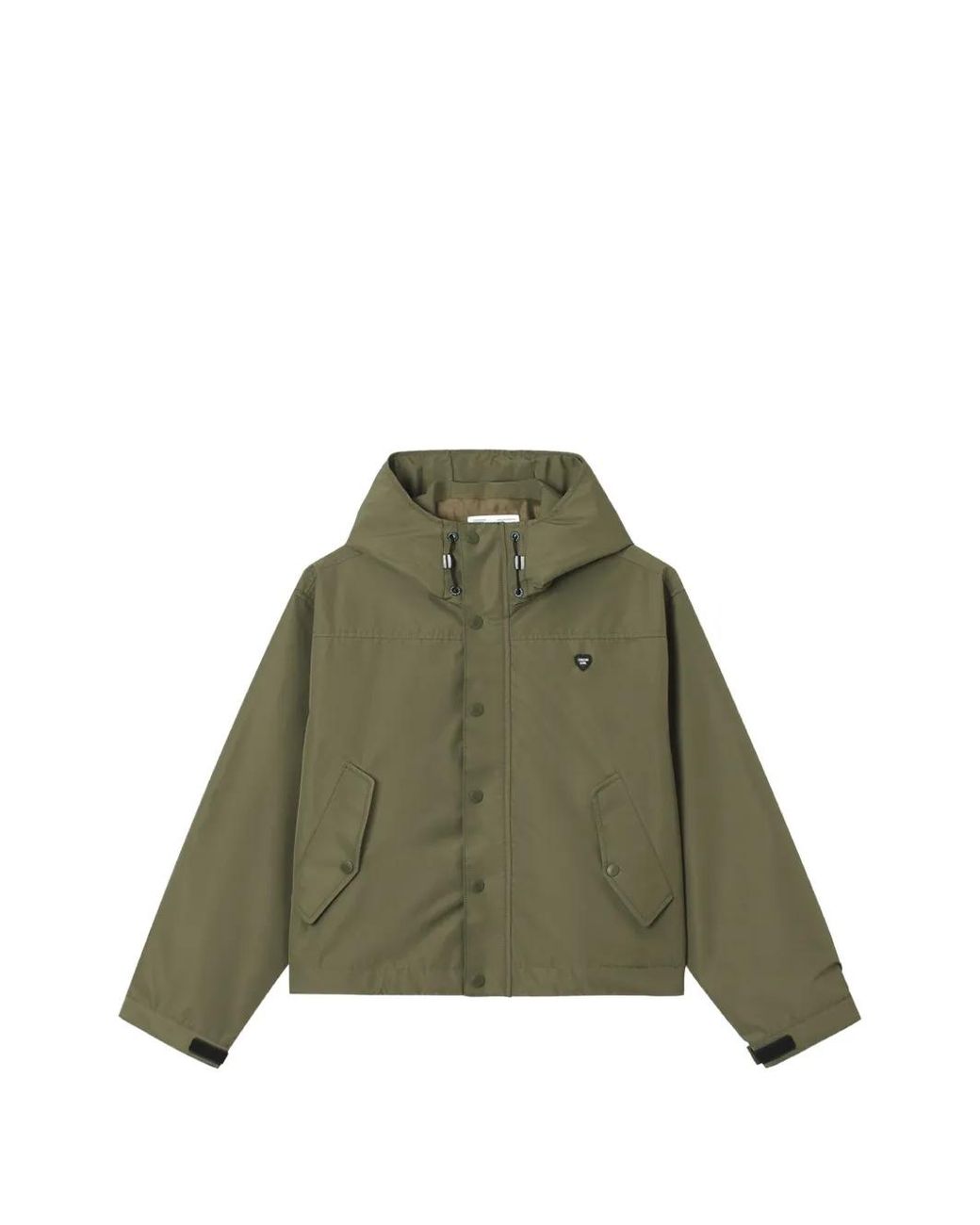 Chocoolate Green Hooded Press-Stud Jacket