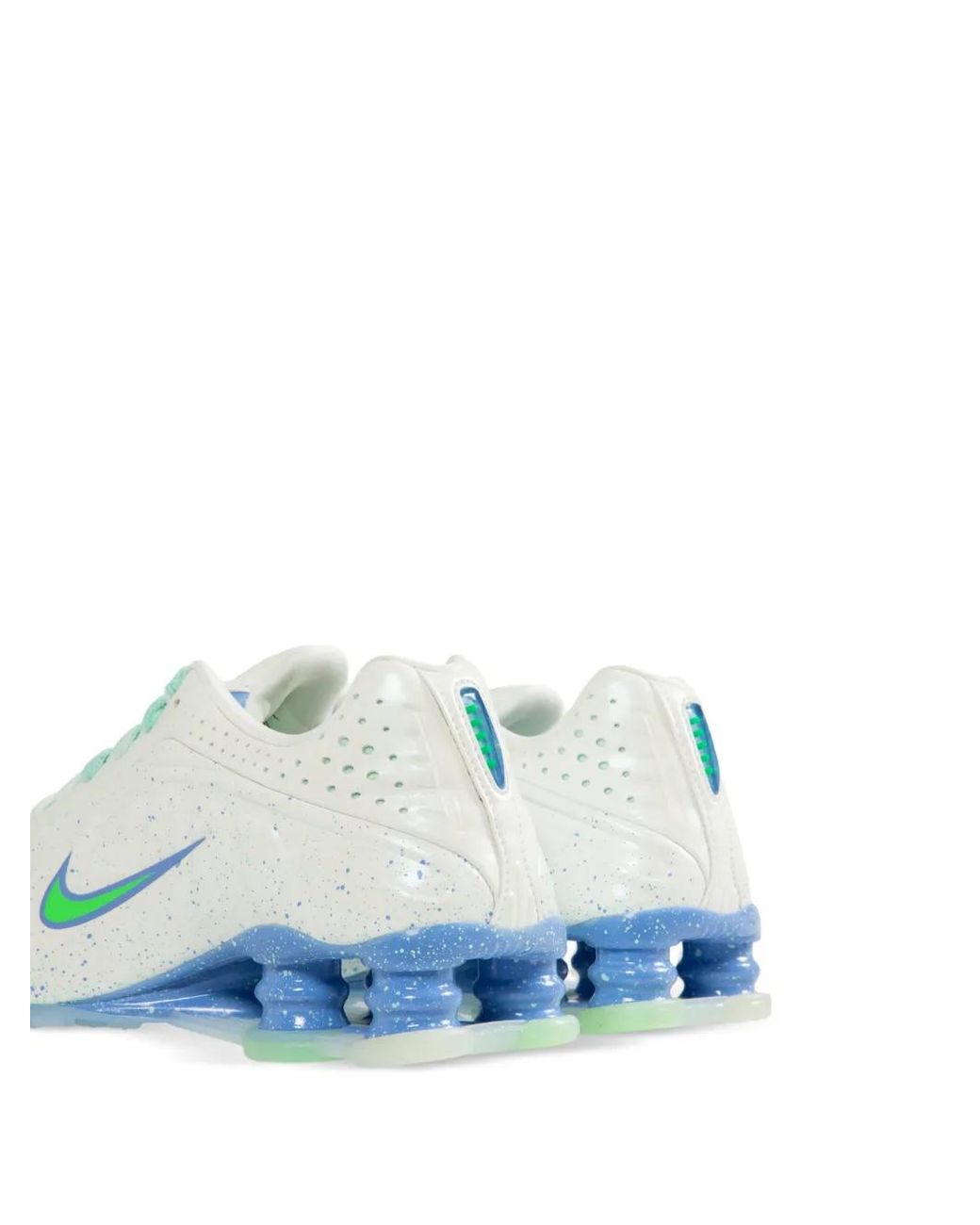 Nike Blue Shox R4 Perforated Sneakers