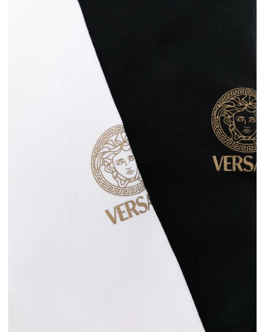 Versace Black Two-Piece Cotton Blend T-Shirt Set With Medusa Head Print for men