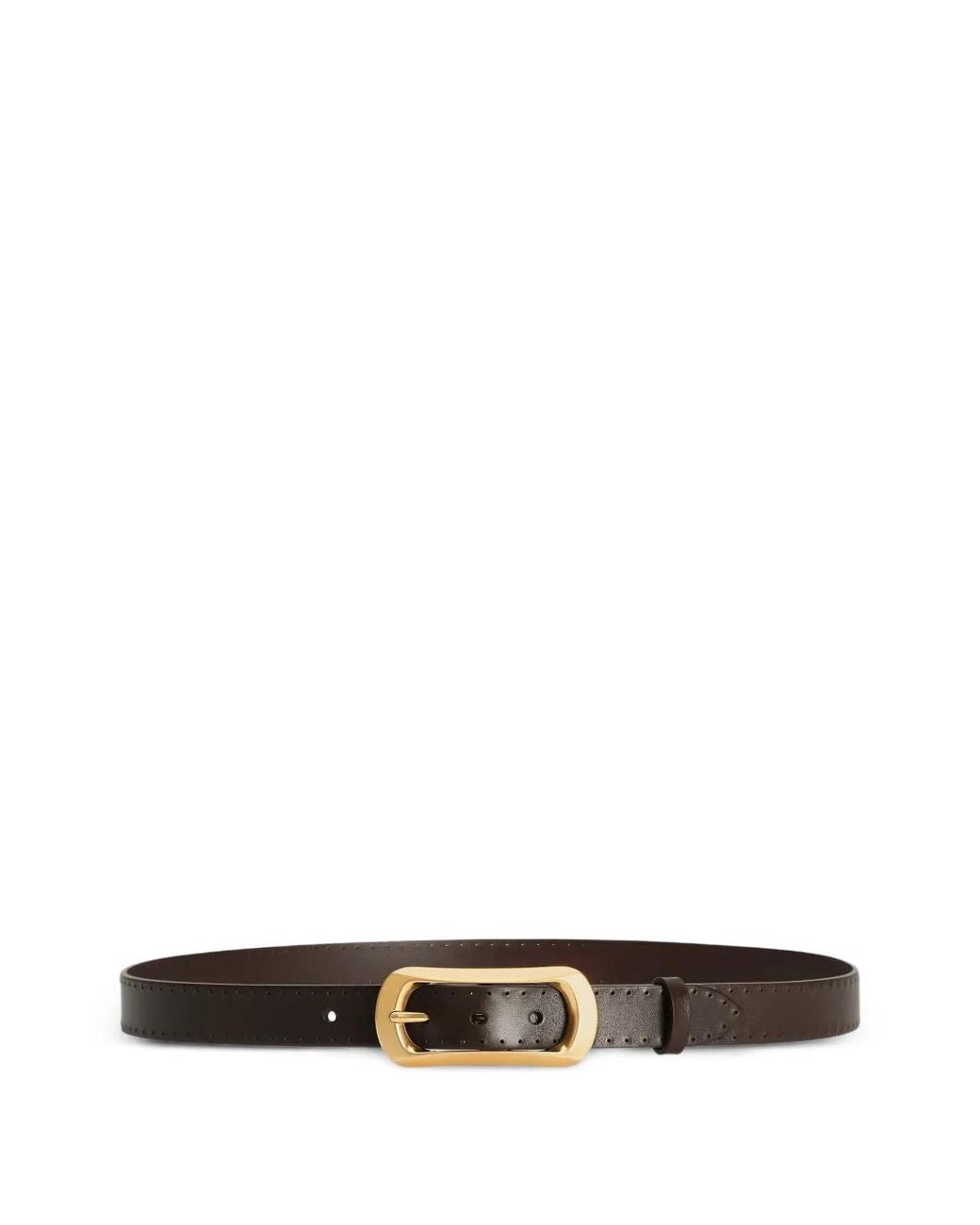 Dolce & Gabbana White Perforated Buckle Belt for men