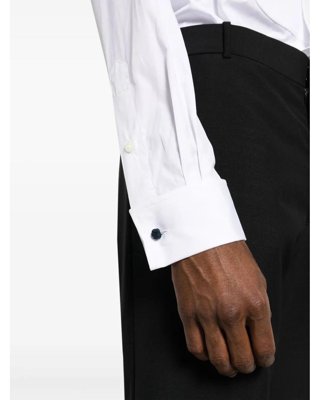 Polo Ralph Lauren White Spread-Collar Cotton Shirt for men