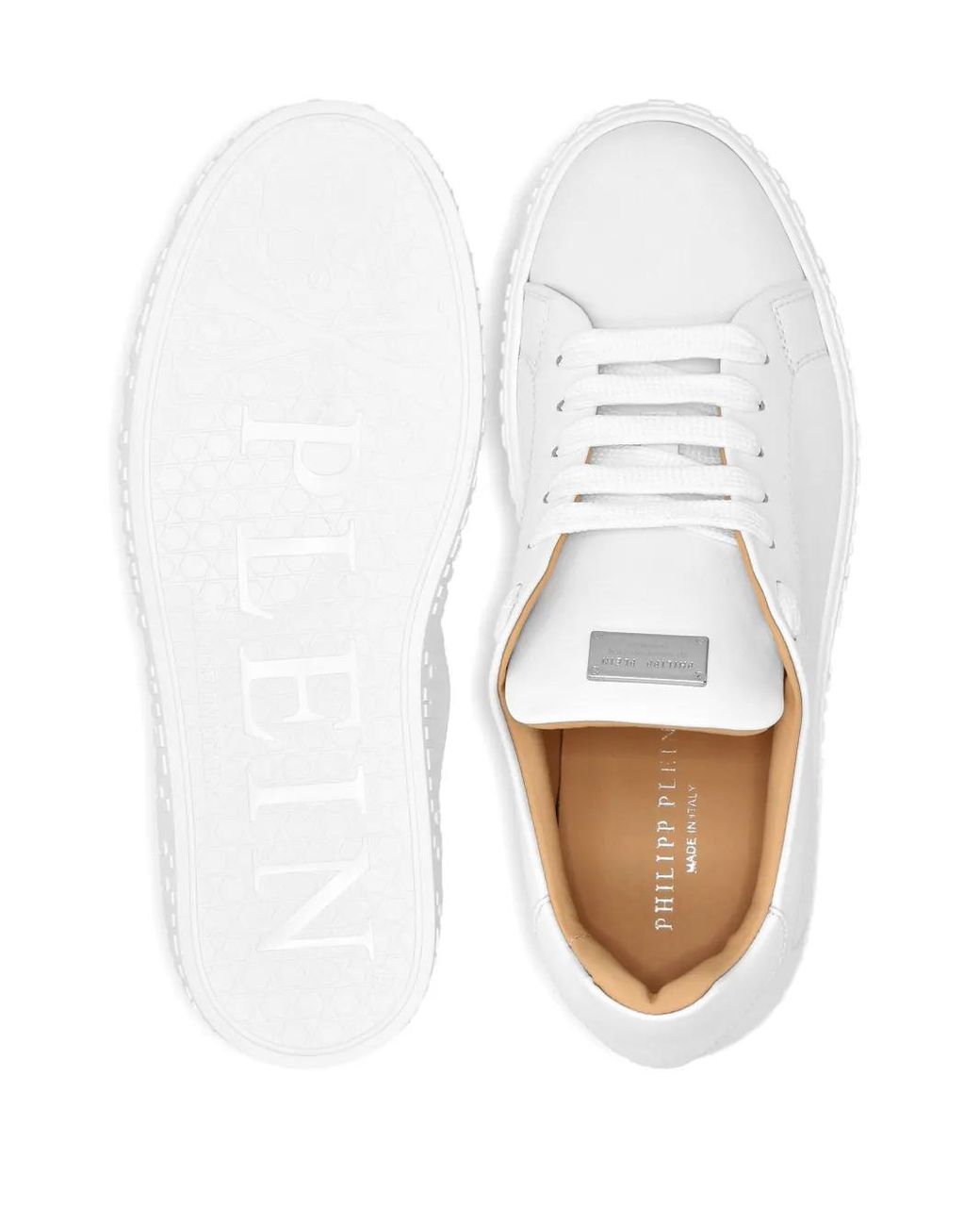 Philipp Plein White Embossed Sole Sneakers