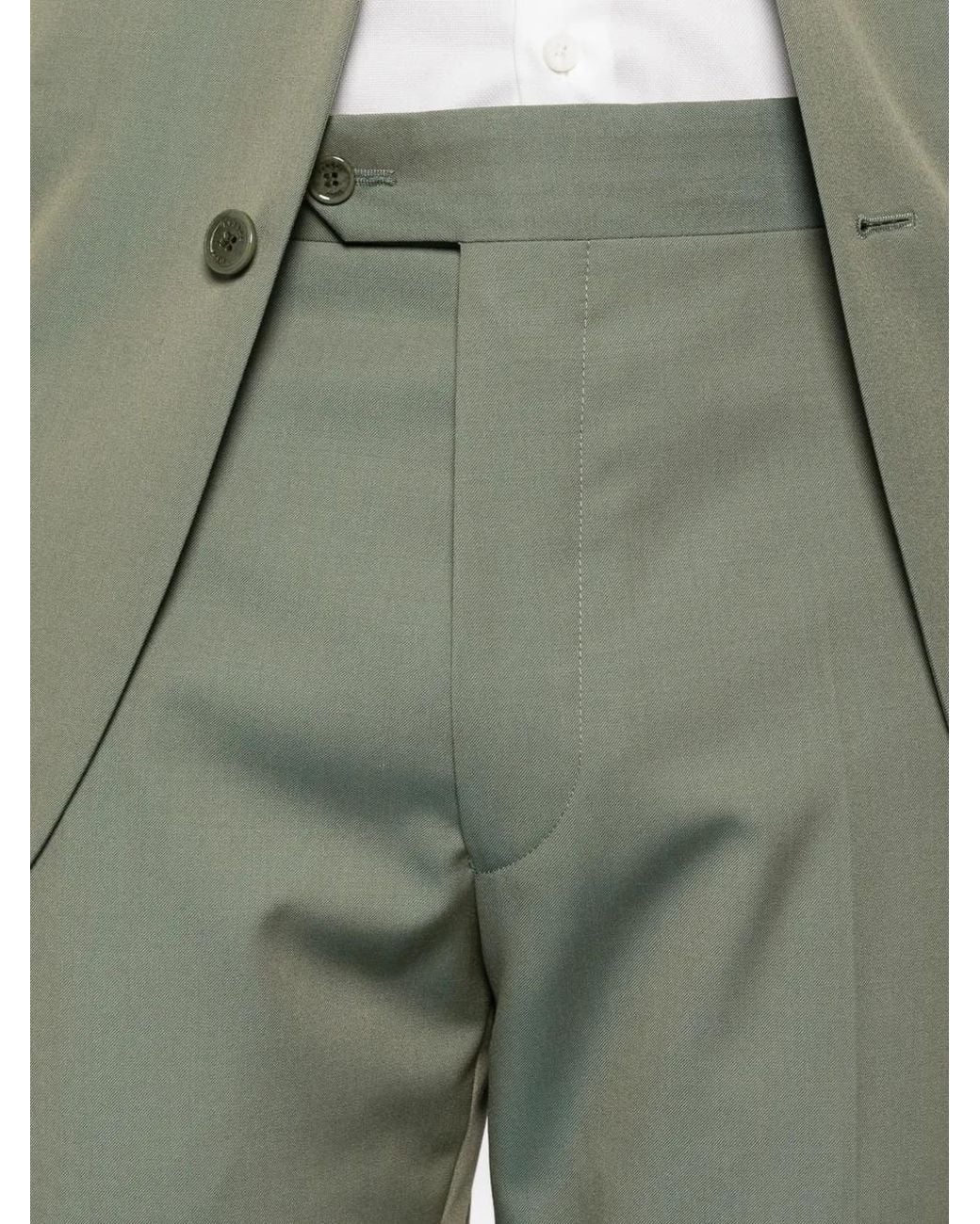 Fursac Green Single-Breasted Notched-Lapel Suit for men