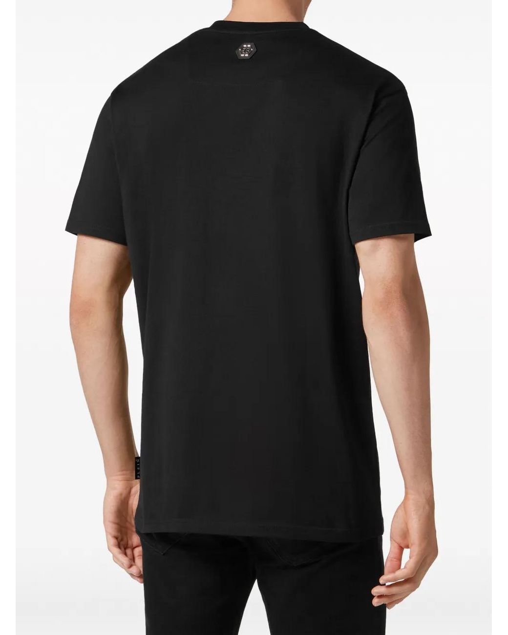 Philipp Plein Black T-Shirt Round Neck Ss Bulldogs for men