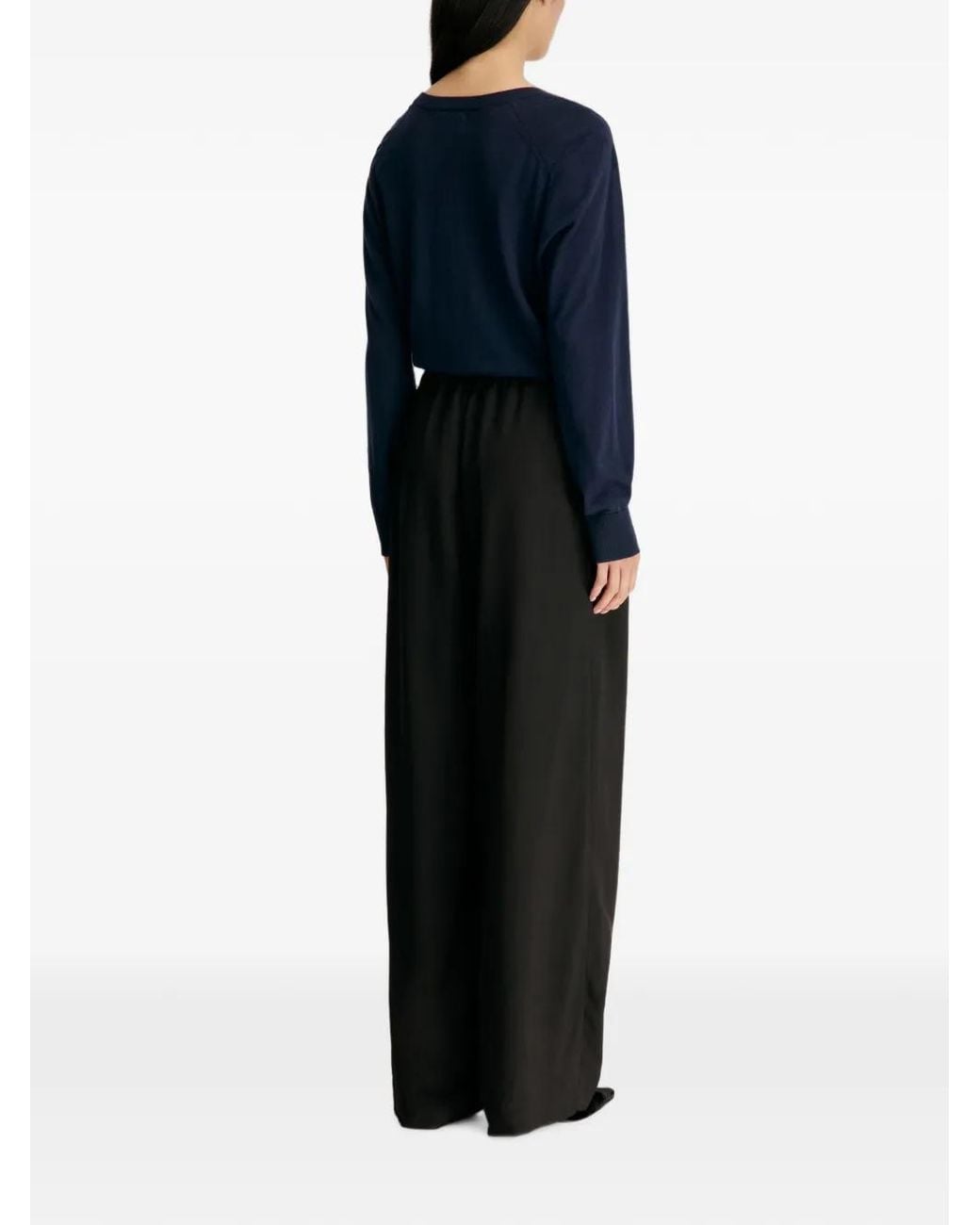Loulou de Saison Black Ellon Straight-Leg Drawstring Trousers