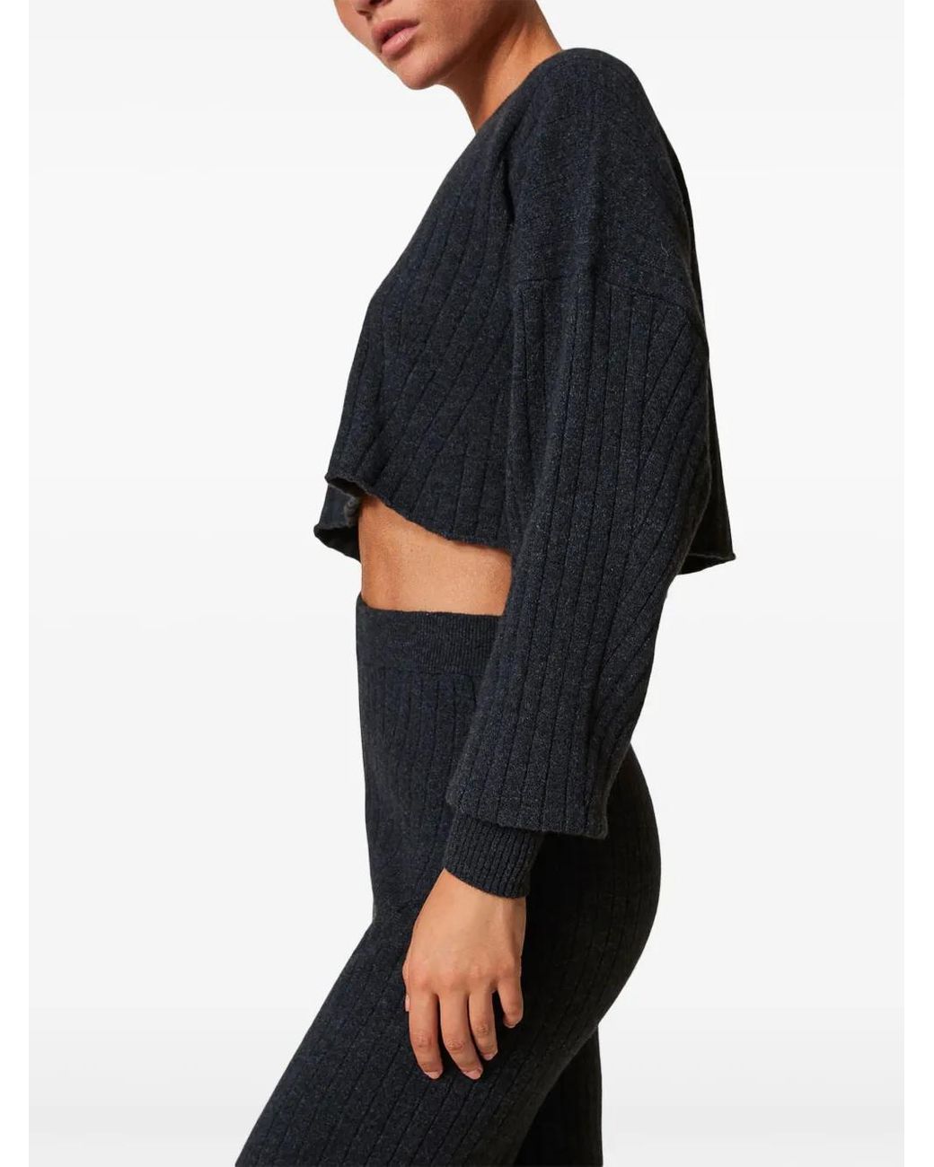 Twinset Black Cropped Sweater