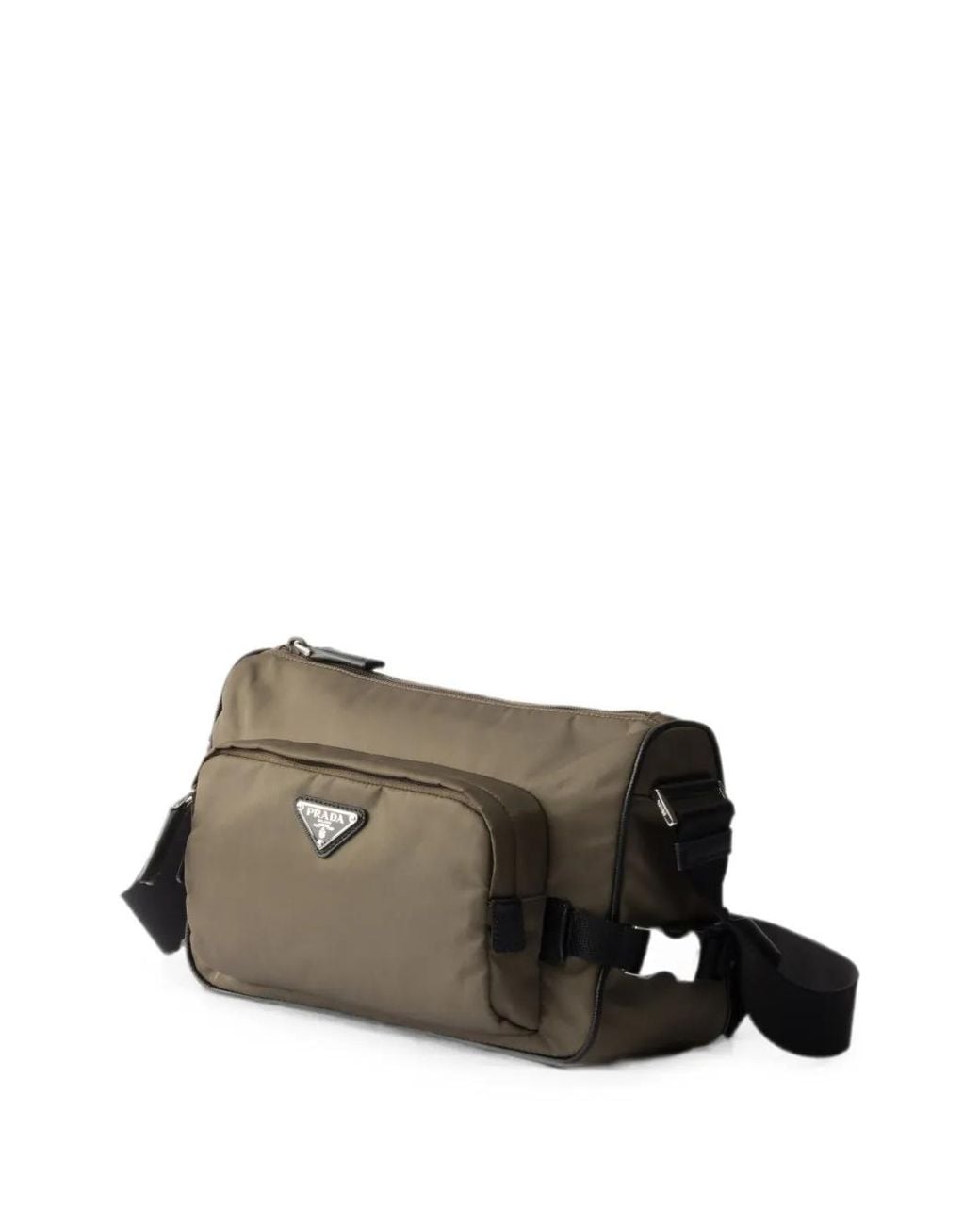 Prada Gray Medium Re-Nylon And Saffiano Leather Shoulder Bag for men