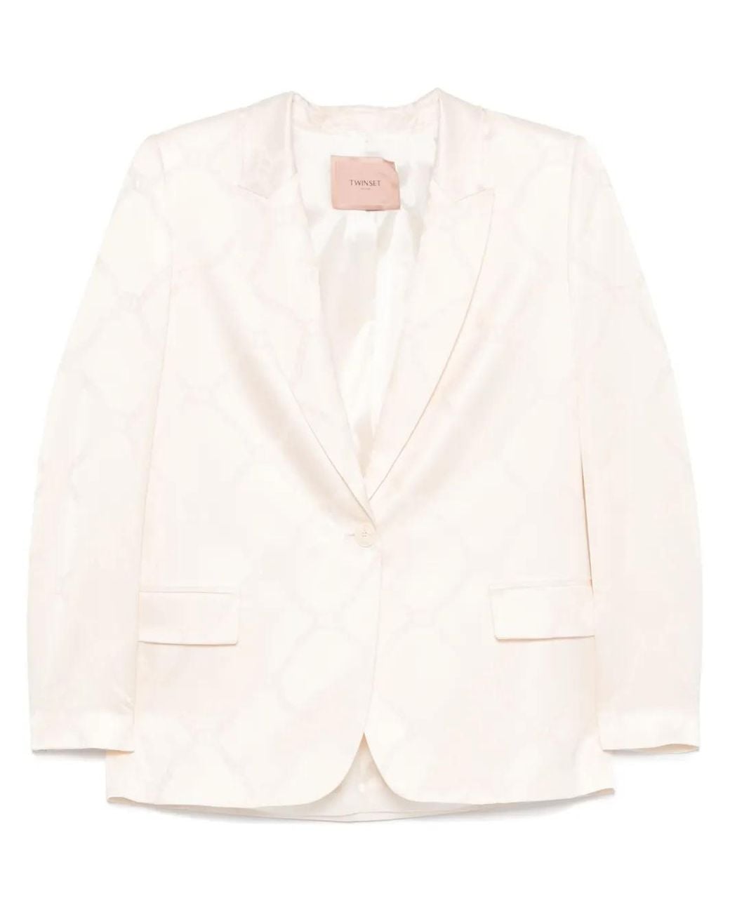 Twinset Natural Oval T-Jacquard Blazer